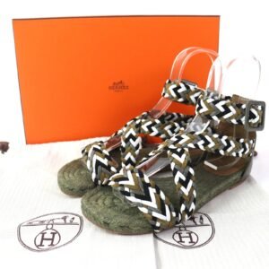 HERMES Sandals ― Khaki type 36 | AlmaBagz