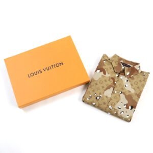 LOUIS VUITTON Long sleeve shirt HIS07W cotton Brown type Camouflage Pattern M | AlmaBagz