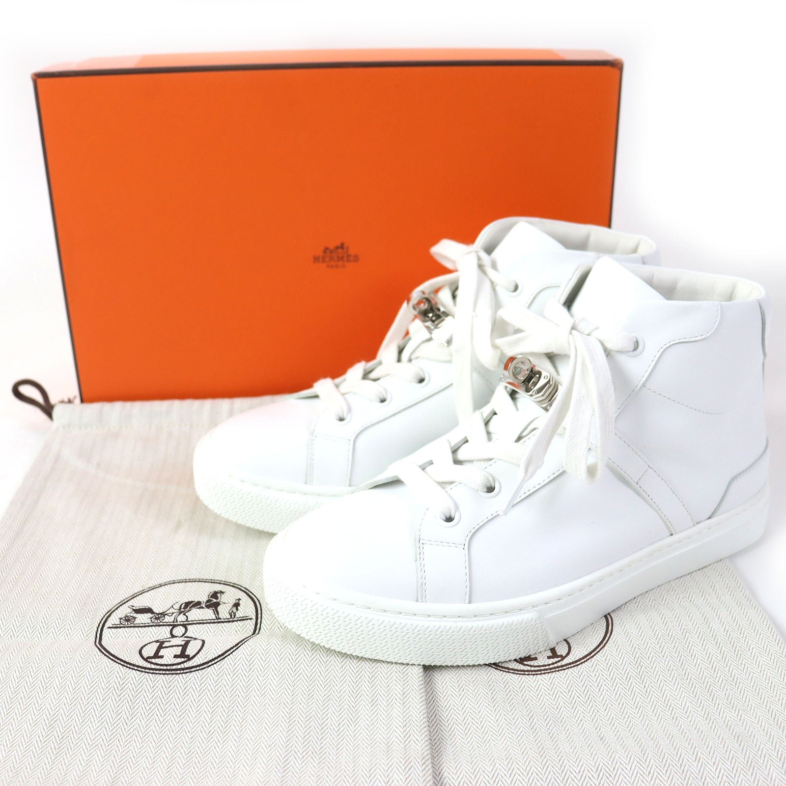HERMES High cut sneakers Main: Leather white Daydream Women 36 Used | AlmaBagz
