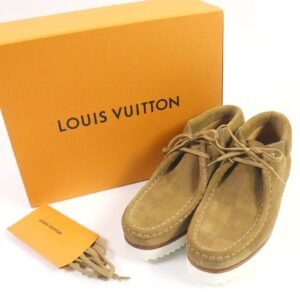 LOUIS VUITTON Ankle boots Main: Suede beige LV Mod Line mens 8 Used | AlmaBagz