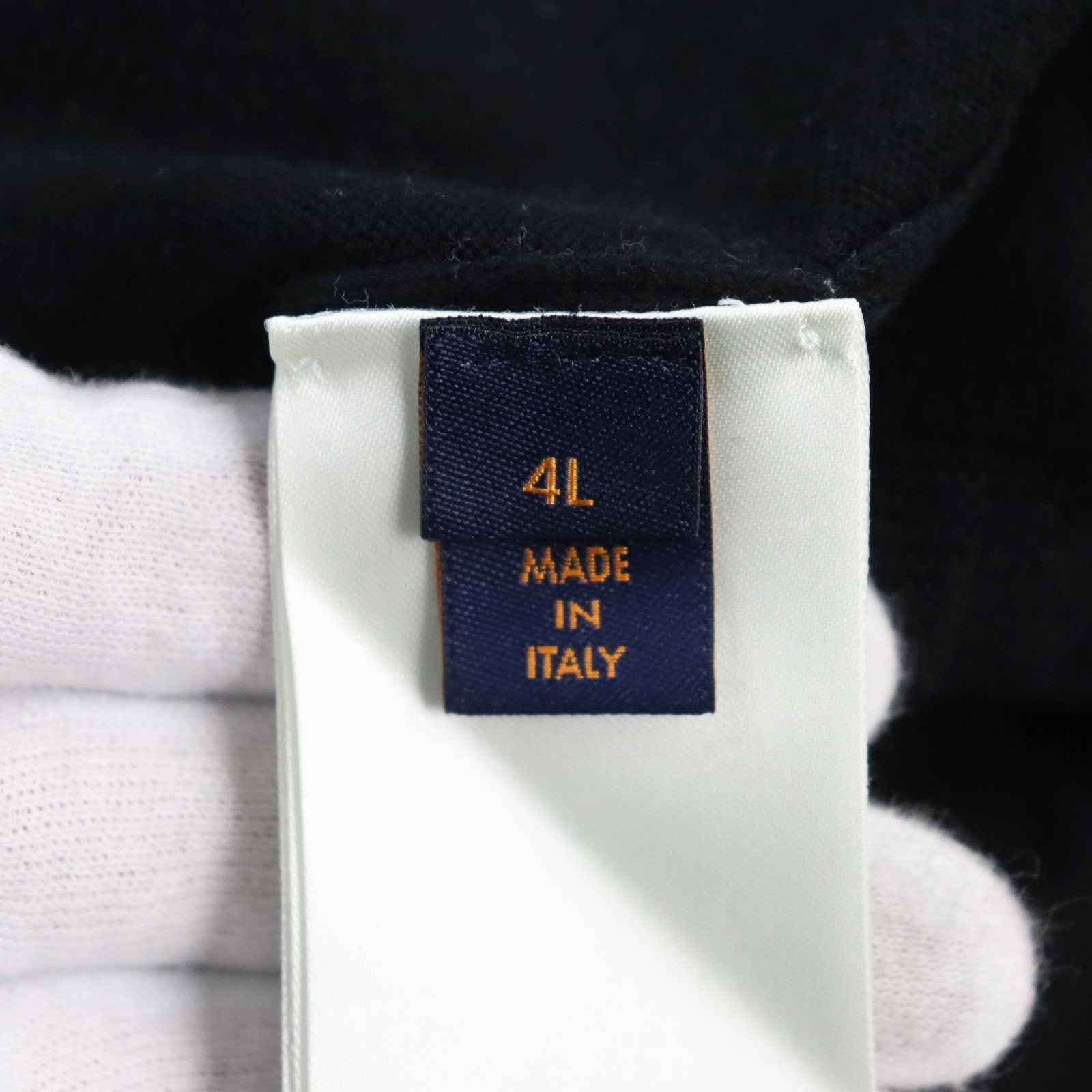 LOUIS VUITTON Short sleeve knit cotton black 4L | AlmaBagz - Image 6