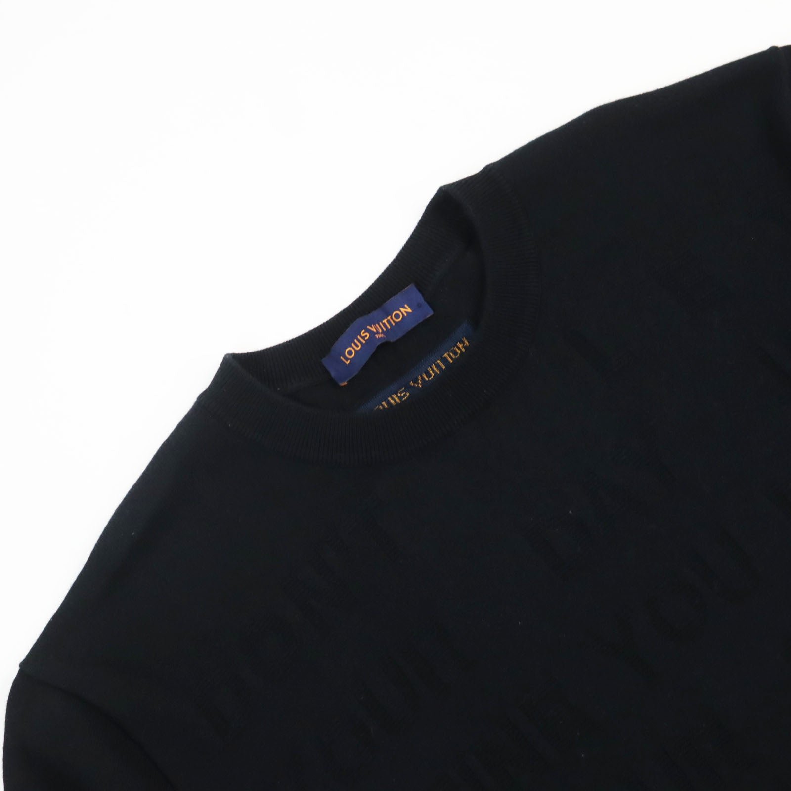 LOUIS VUITTON Short sleeve knit cotton black 4L | AlmaBagz - Image 10