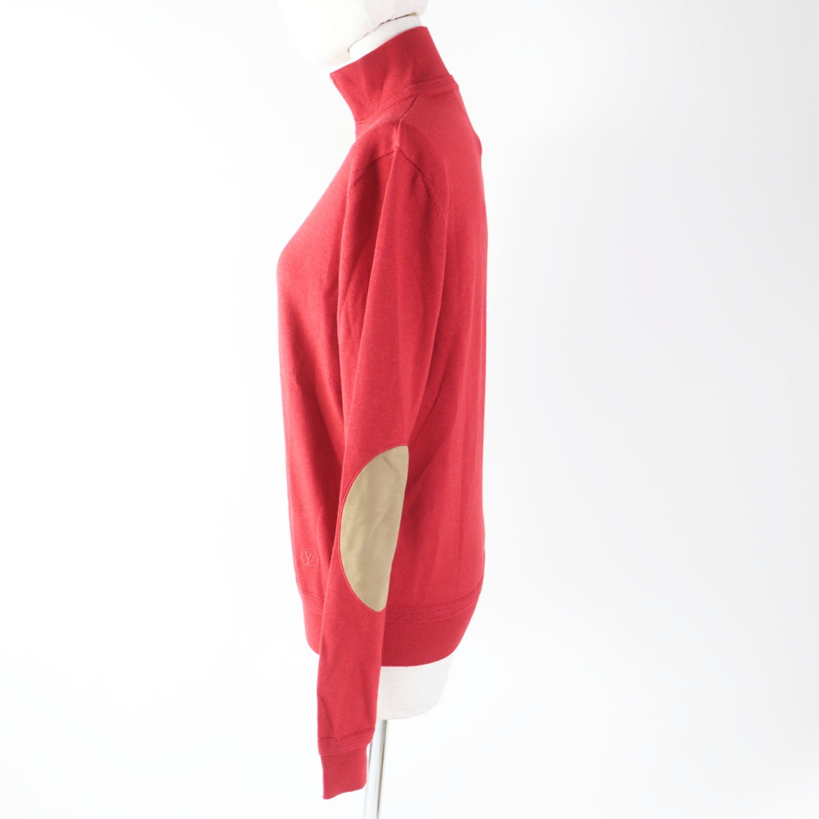 LOUIS VUITTON knit wool Red beige XS | AlmaBagz