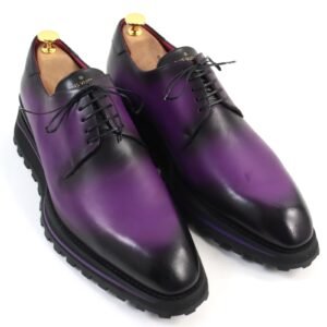 LOUIS VUITTON Leather shoes leather Purple type Goncourt Line 9 | AlmaBagz