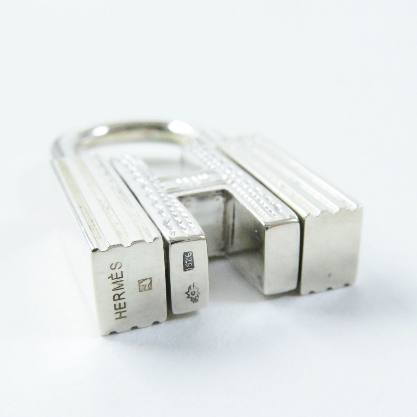 HERMES charm SV925 Silver Pendant Cadena Touareg H motif | AlmaBagz