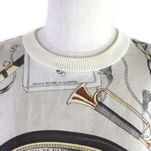 HERMES knit silk Ivory Multi CAVALERIE FRANCAISE | AlmaBagz
