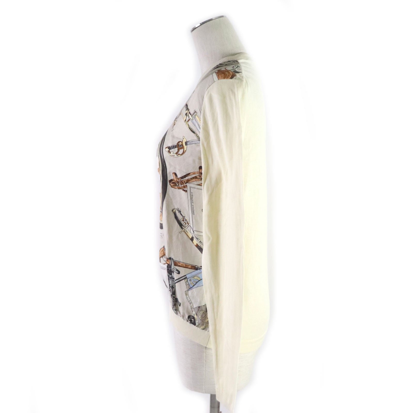 HERMES knit silk Ivory Multi CAVALERIE FRANCAISE | AlmaBagz - Image 2