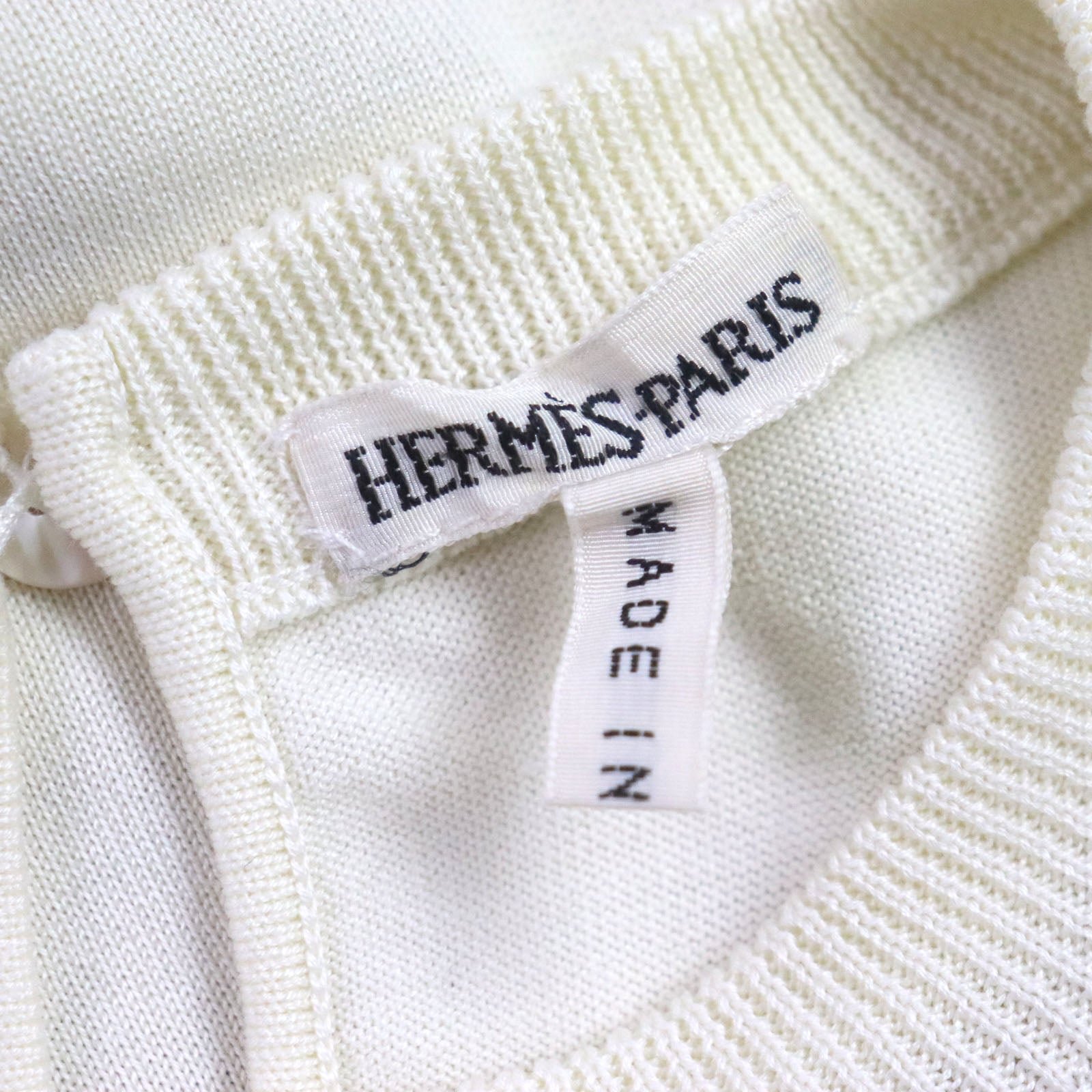 HERMES knit silk Ivory Multi CAVALERIE FRANCAISE | AlmaBagz - Image 4