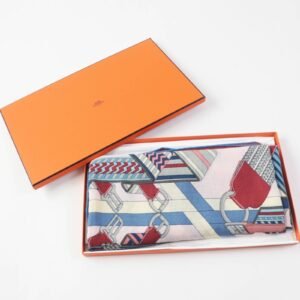 HERMES Stall SANGLES EN ZIGZAG ジグザグのサングル cashmere Multi Carre140 Caregean | AlmaBagz