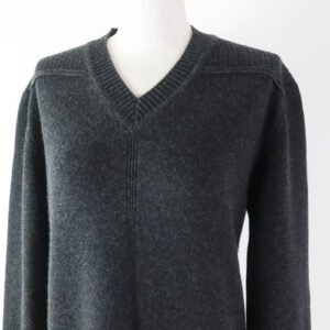 HERMES one piece cashmere Dark gray 34 | AlmaBagz