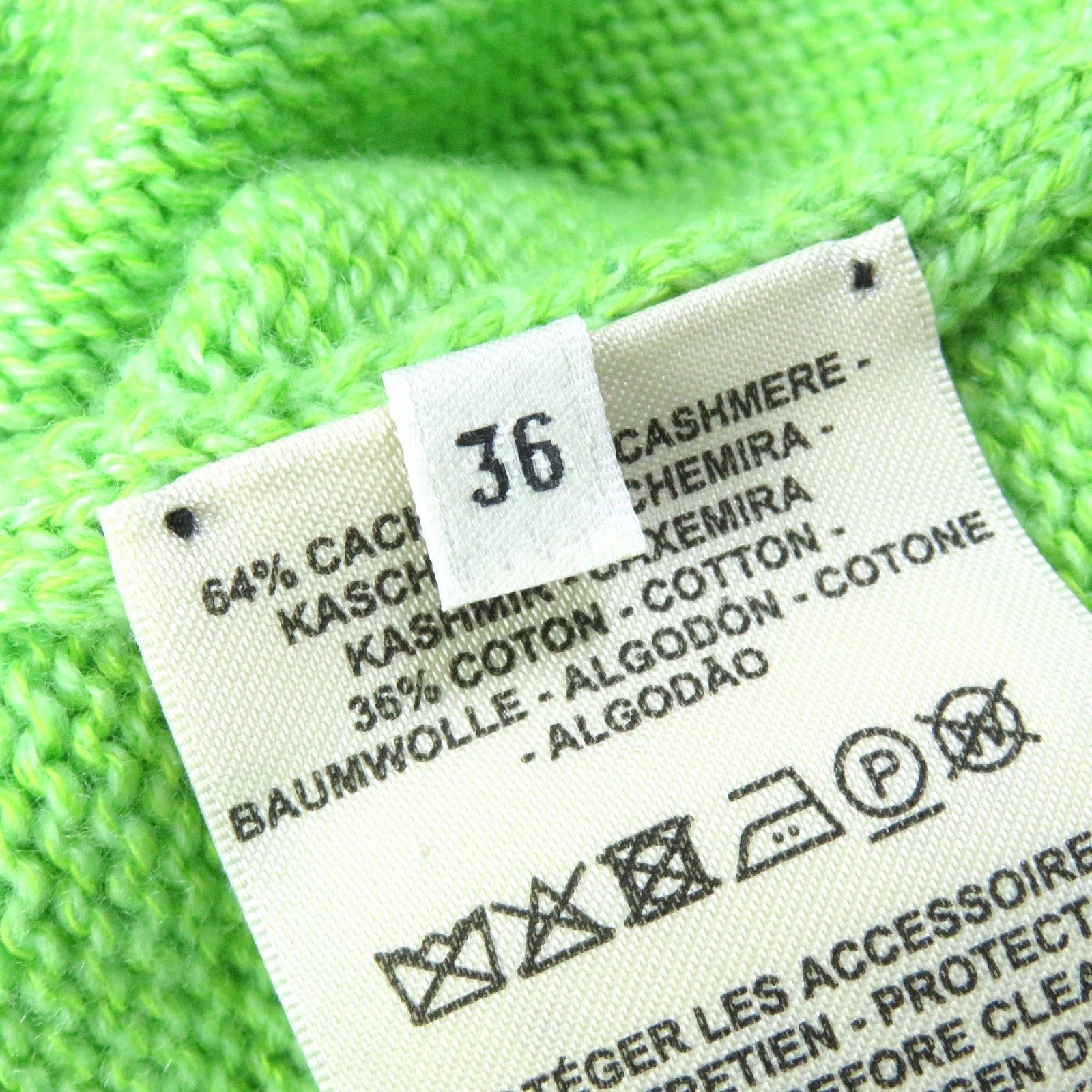 HERMES knit cashmere green 36 | AlmaBagz - Image 7