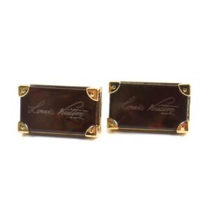 LOUIS VUITTON cuffs AG925 Brown gold Button de Manchette Signiture | AlmaBagz