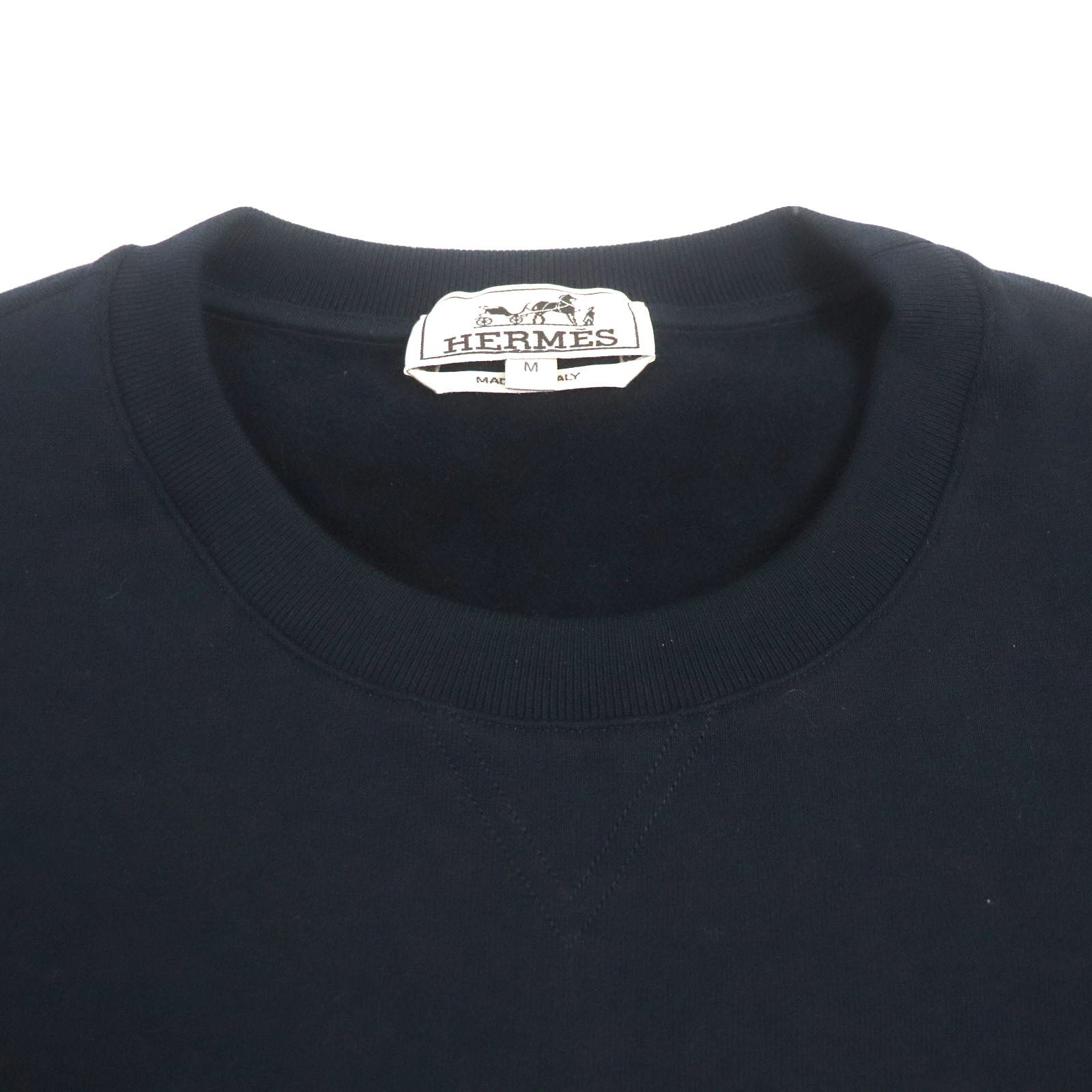 HERMES pullover cotton Navy Chevaux Symetrie M | AlmaBagz