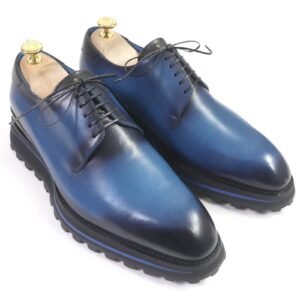 LOUIS VUITTON Leather shoes leather blue Goncourt Line 7 | AlmaBagz