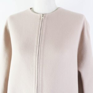 HERMES coat cashmere pink beige 34 | AlmaBagz
