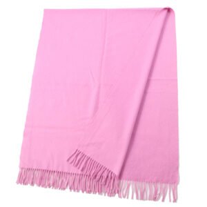 HERMES shawl Main: 100% cashmere pink Women Used | AlmaBagz