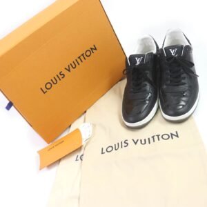 LOUIS VUITTON Low cut sneakers Main: Leather black LV Rivoli Line mens 41 Used | AlmaBagz