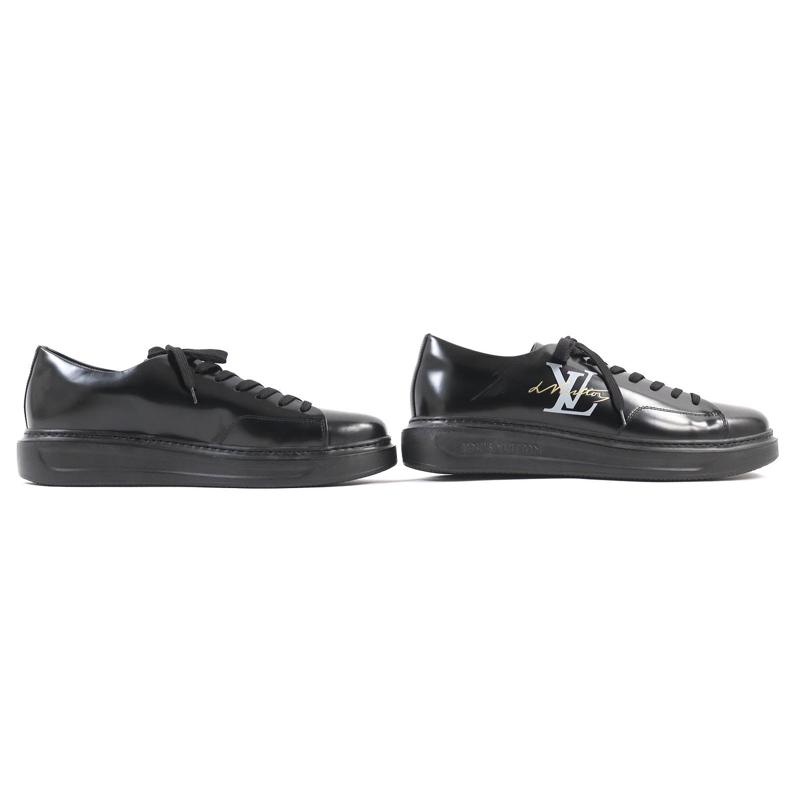 LOUIS VUITTON sneakers Main: Leather black Beverly Hills Line mens 8.5 Used | AlmaBagz - Image 2