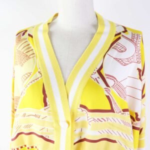 HERMES cardigan 2E2816DN silk yellow 40 | AlmaBagz