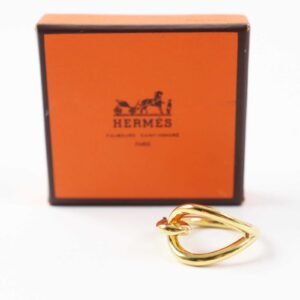 HERMES Scarf ring Gold Plated gold jumbo | AlmaBagz