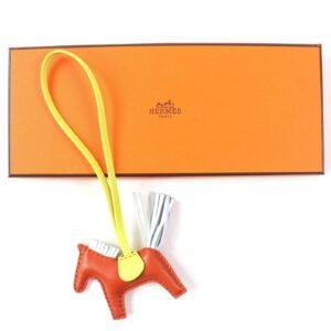 HERMES Bag charm Anyo Miro Carnelian/Lime/Blue Brum Rodeo Charm PM | AlmaBagz