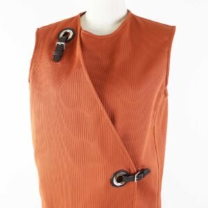 HERMES one piece 2E0527D6 cotton terracotta 38 | AlmaBagz