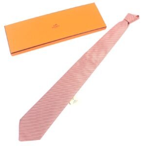 HERMES tie silk Red HEAVY SILK TIE | AlmaBagz