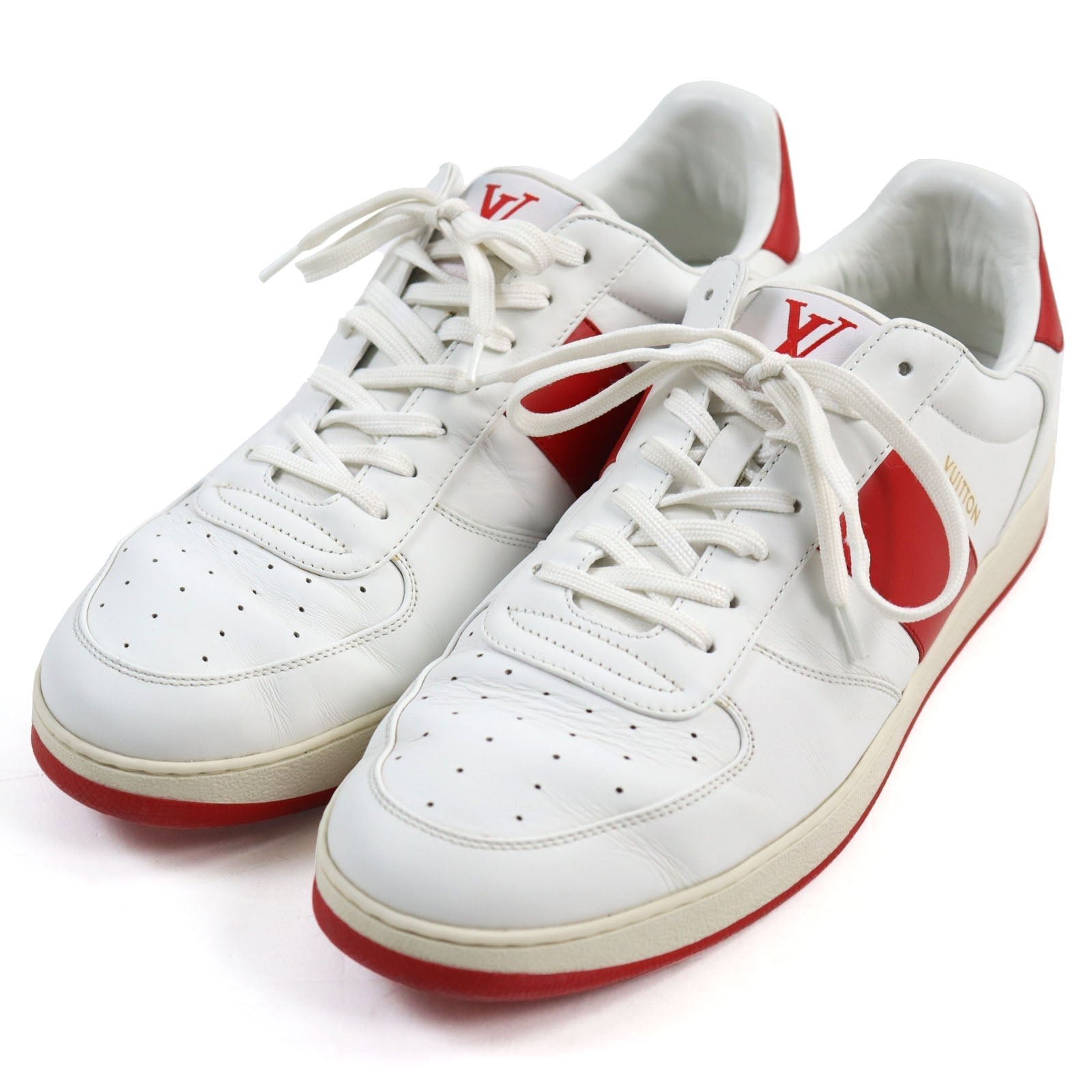 LOUIS VUITTON sneakers 1A5YOL Main: Leather White red Rivoli Line mens 8.5 Used | AlmaBagz - Image 13