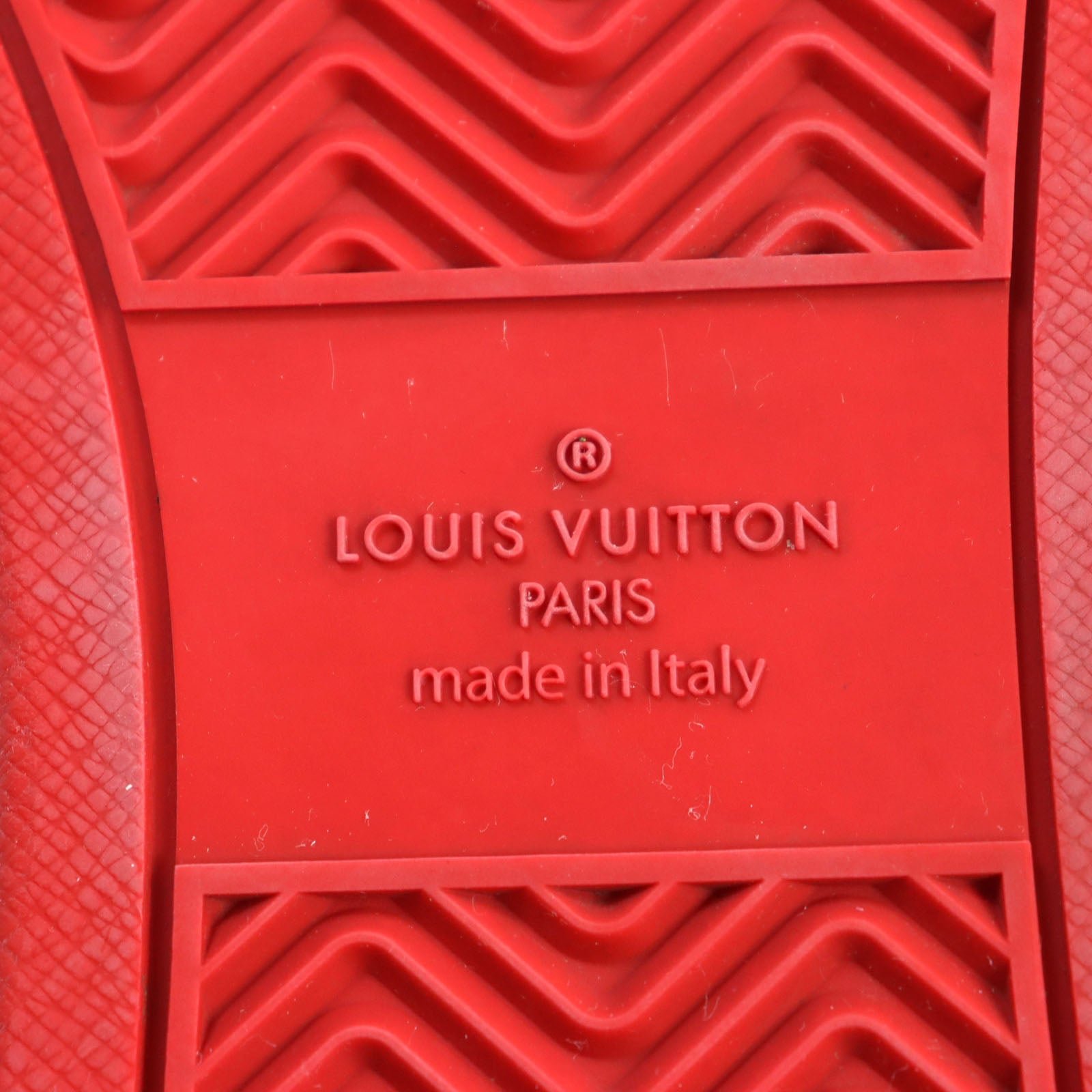 LOUIS VUITTON sneakers 1A5YOL Main: Leather White red Rivoli Line mens 8.5 Used | AlmaBagz - Image 9