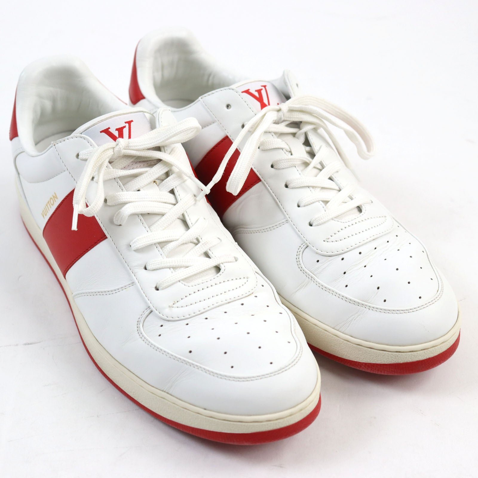LOUIS VUITTON sneakers 1A5YOL Main: Leather White red Rivoli Line mens 8.5 Used | AlmaBagz - Image 11