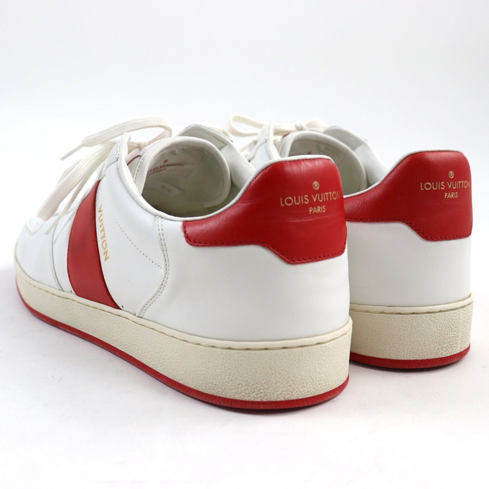 LOUIS VUITTON sneakers 1A5YOL Main: Leather White red Rivoli Line mens 8.5 Used | AlmaBagz - Image 4