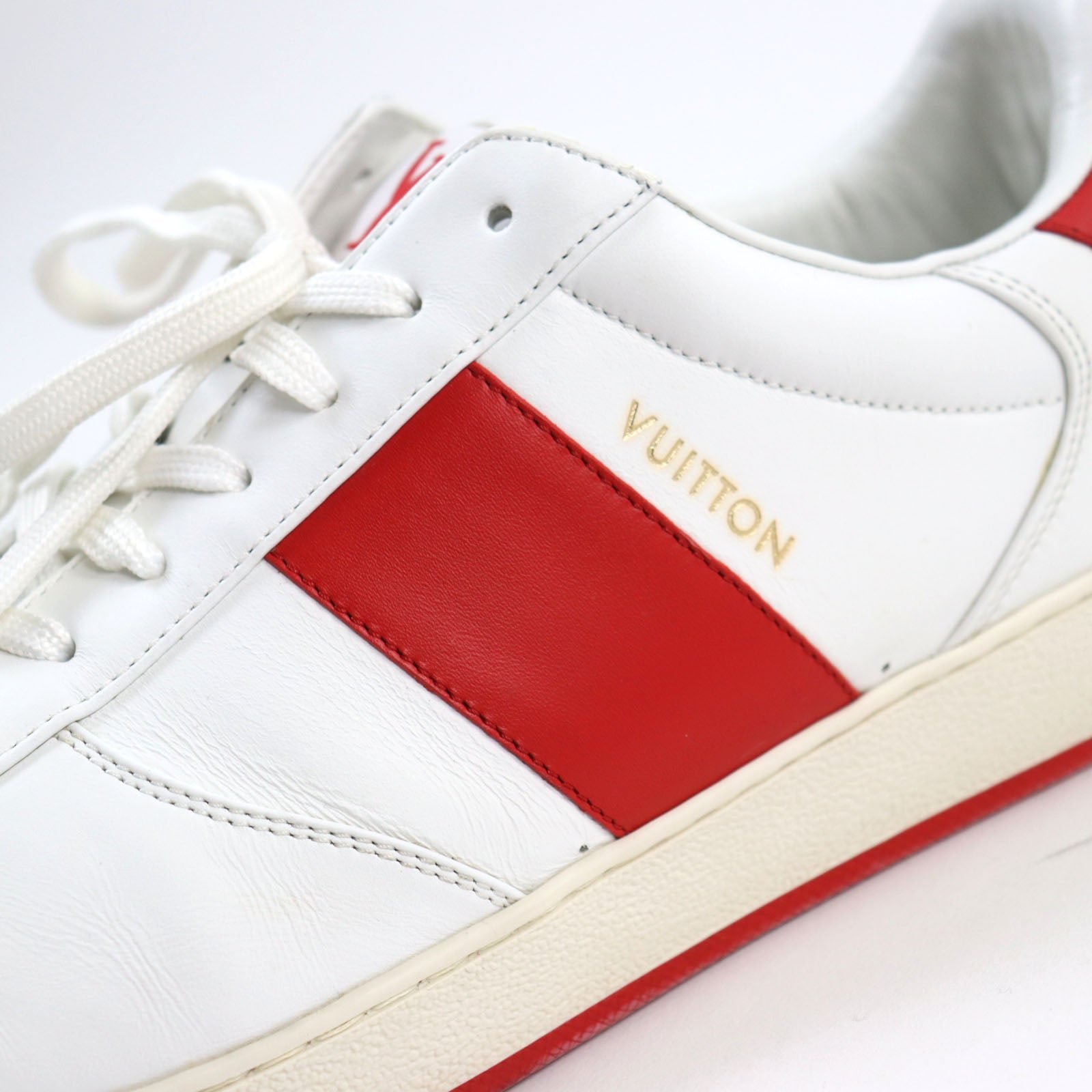 LOUIS VUITTON sneakers 1A5YOL Main: Leather White red Rivoli Line mens 8.5 Used | AlmaBagz - Image 6