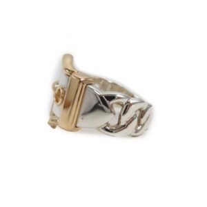 HERMES Ring SV925 Silver gold Book le serie | AlmaBagz