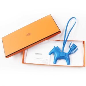 HERMES Bag charm Anyo Miro Blue Zanzibar Rodeo Charm PM | AlmaBagz