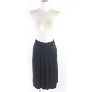 HERMES Wrap skirt Rayon Dark navy 40 | AlmaBagz