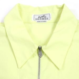 HERMES Long sleeve shirt cotton lime 41 | AlmaBagz