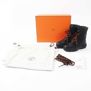 HERMES short boots Main: Leather, parachute fabric black Women 35 Used | AlmaBagz