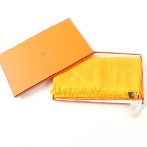 HERMES Stall H262494S cashmere Orange New Libris | AlmaBagz