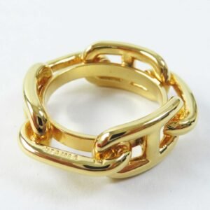 HERMES Scarf ring plating gold Lugate Chene Dunkle | AlmaBagz