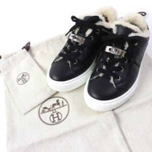 HERMES sneakers Sheepskin black Day 35.5 | AlmaBagz