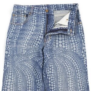 LOUIS VUITTON Denim pants cotton Indigo blue All Over Pumpkin Denim Pants 29 | AlmaBagz