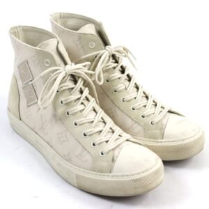 LOUIS VUITTON High cut sneakers 1A378N Main: Canvas, Part: Suede cream Tattoo Line mens 7 Used | AlmaBagz