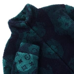 LOUIS VUITTON Blouson HOY15W Outer: 86% polyester, Outer: 14% wool, Lining: 100% cotton Green Navy Camouflage Pattern mens M Used | AlmaBagz