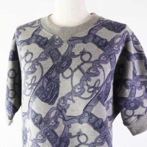 HERMES one piece cotton Gray Blue Bride de Cour 34 | AlmaBagz