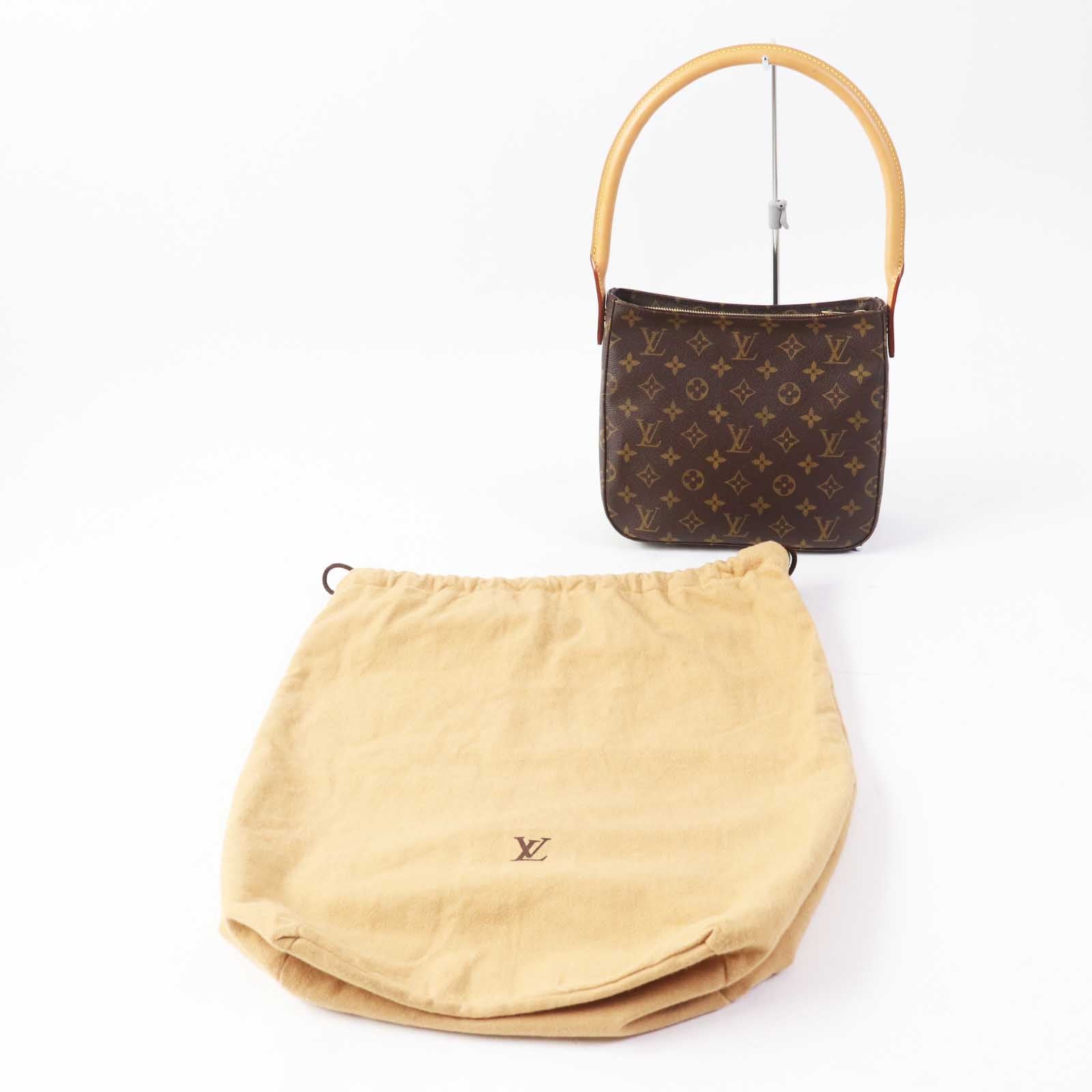 LOUIS VUITTON Shoulder Bag M51146 Monogram canvas, tanned leather Brown Monogram LoopingMM | AlmaBagz