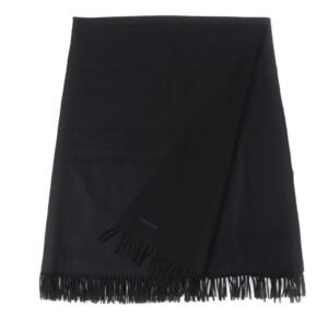 HERMES shawl cashmere black | AlmaBagz