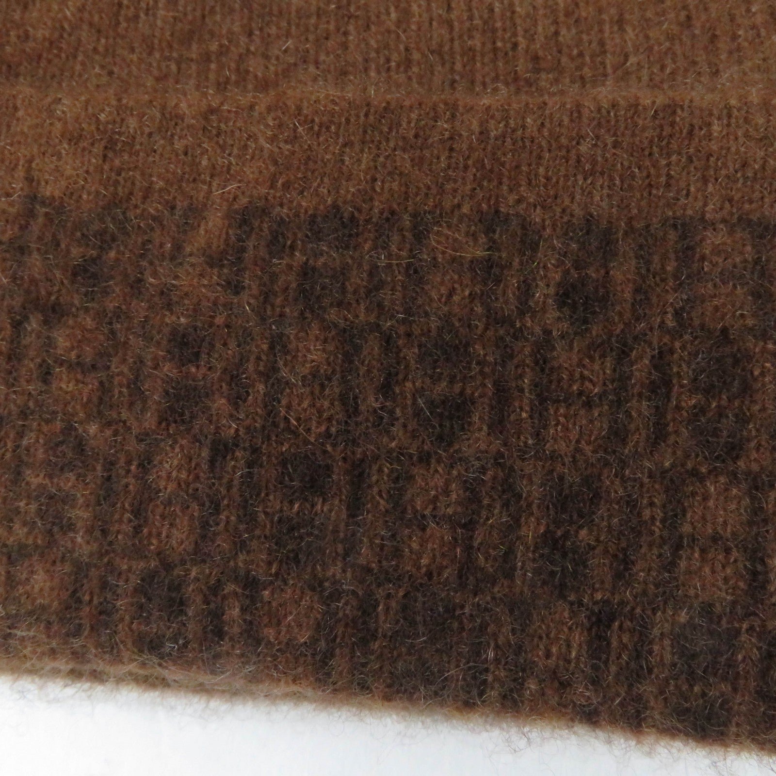 HERMES Knit cap cashmere Brown | AlmaBagz - Image 7
