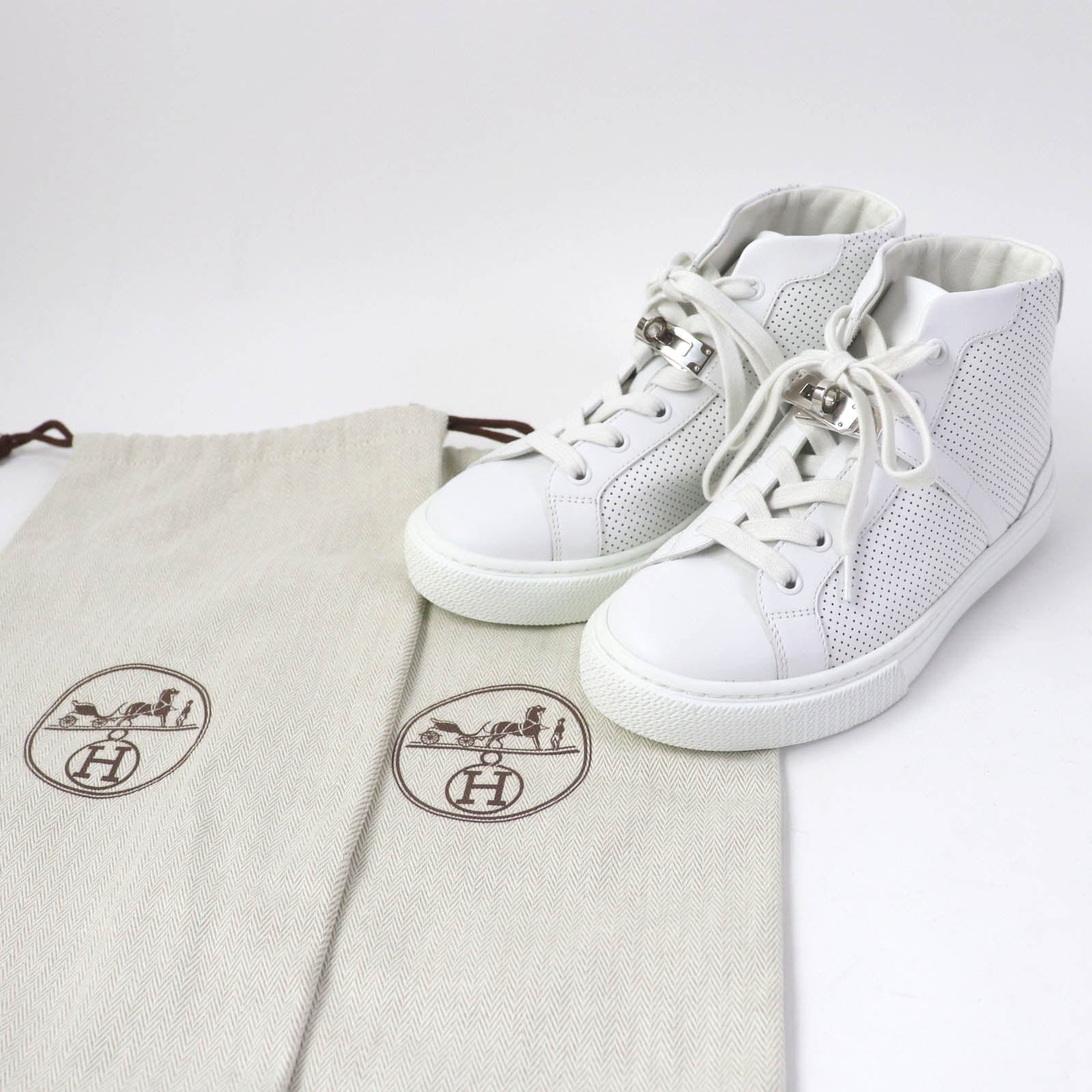 HERMES High cut sneakers Main: Leather white Daydream Women 35 Used | AlmaBagz
