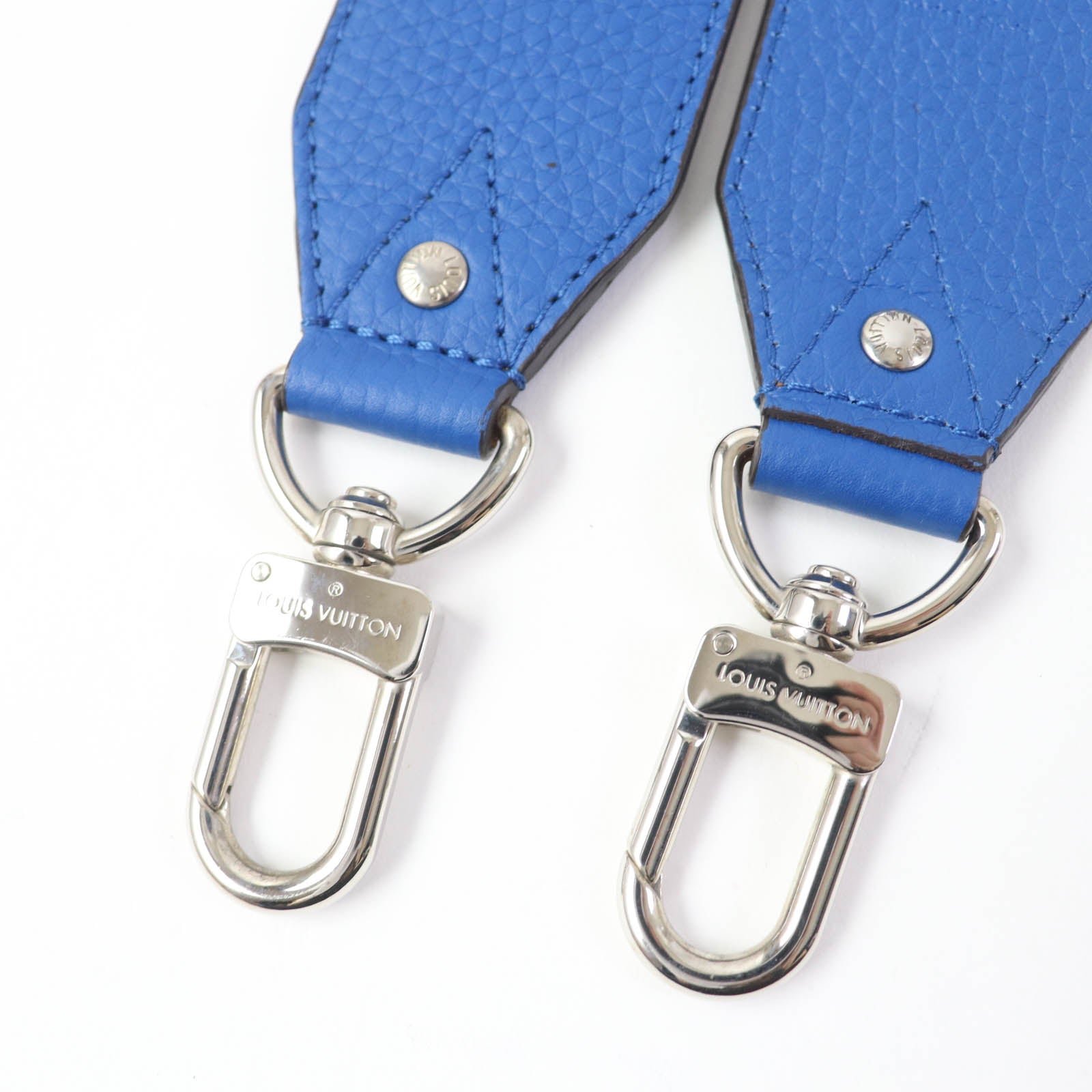 LOUIS VUITTON Shoulder strap J02389 leather Blue red | AlmaBagz - Image 6