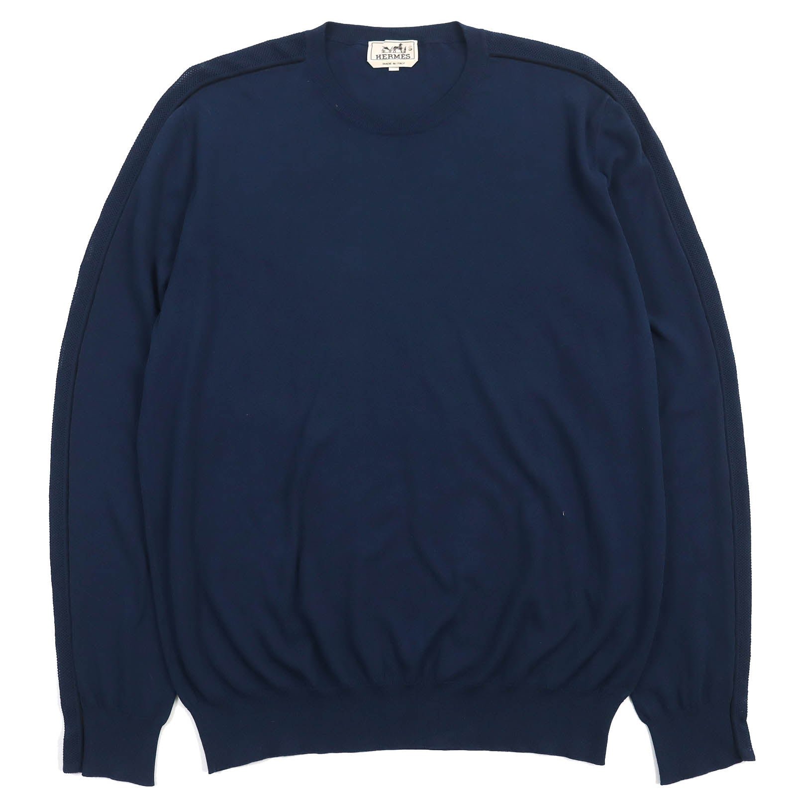 HERMES knit cotton Navy XL | AlmaBagz - Image 8